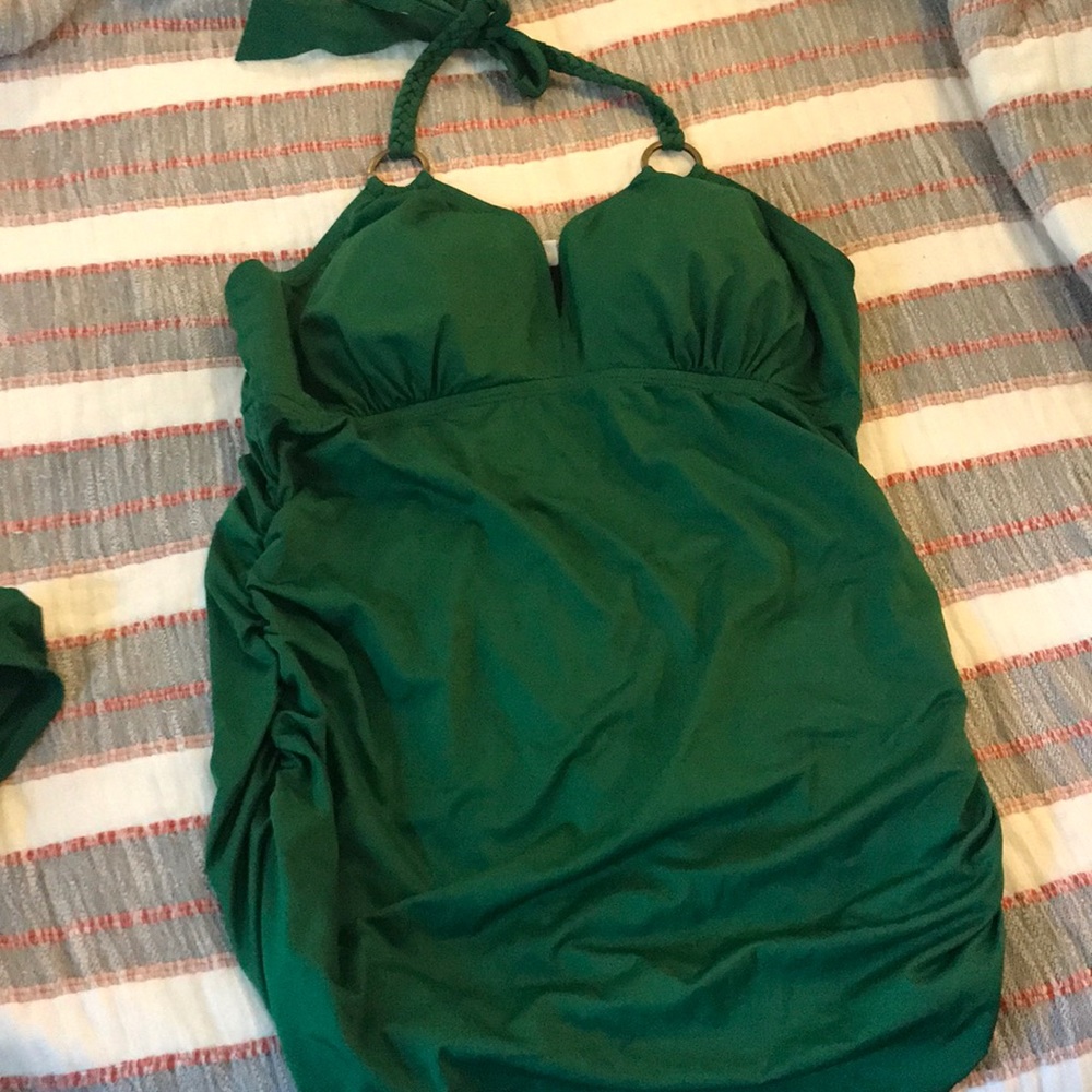 Emerald green maternity tankini size L